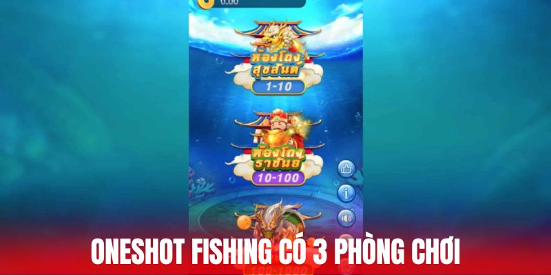 Oneshot Fishing có 3 phòng chơi